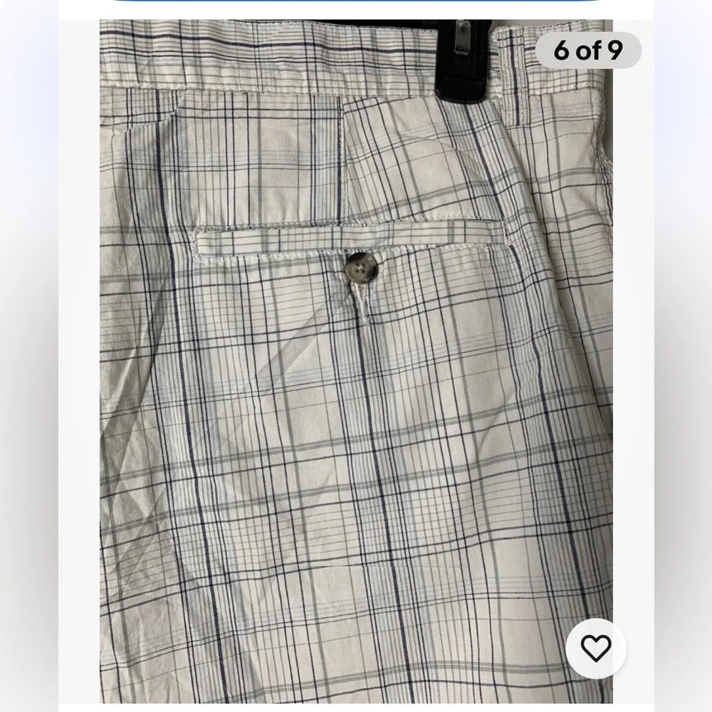 Boca Classics men's size 42 shorts multicolor plaid zip 100%Cotton